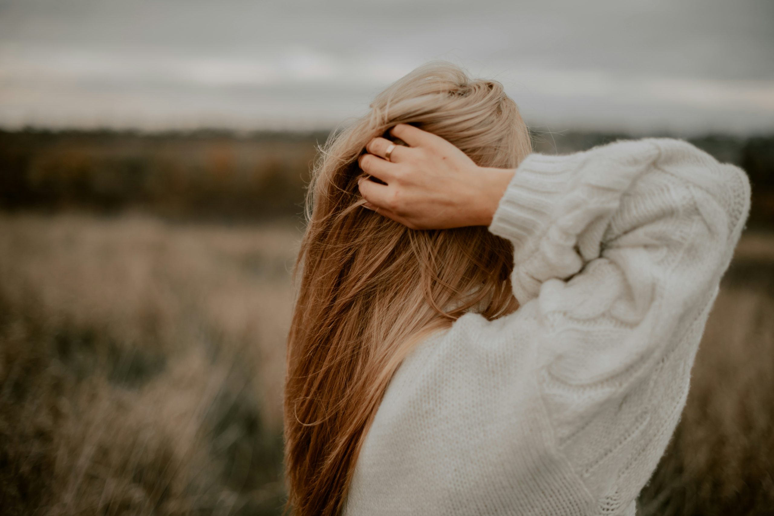 A woman looking off into the distance