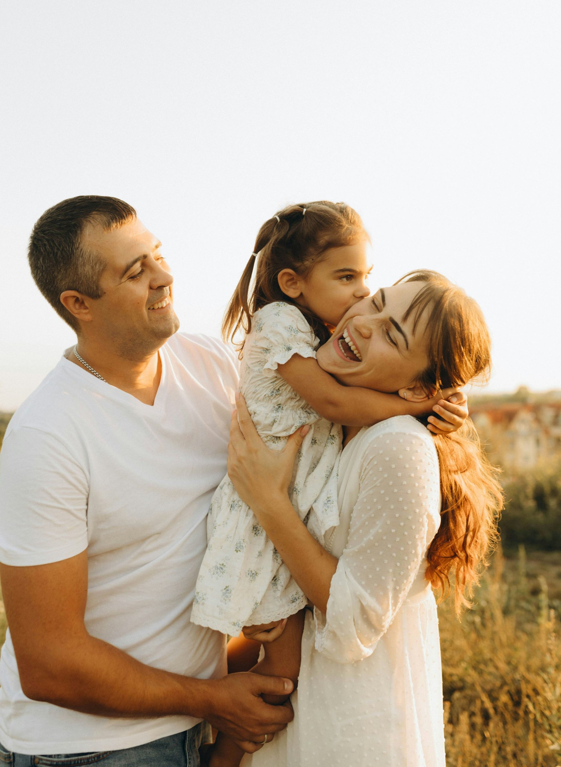 A family embracing